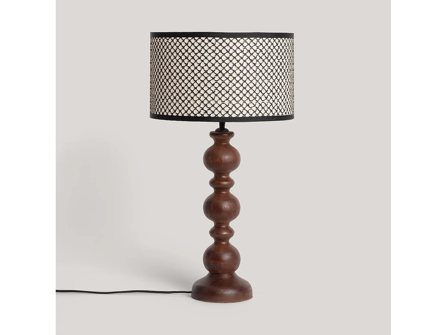 Lampe à Poser Bois Stuvan Noir
