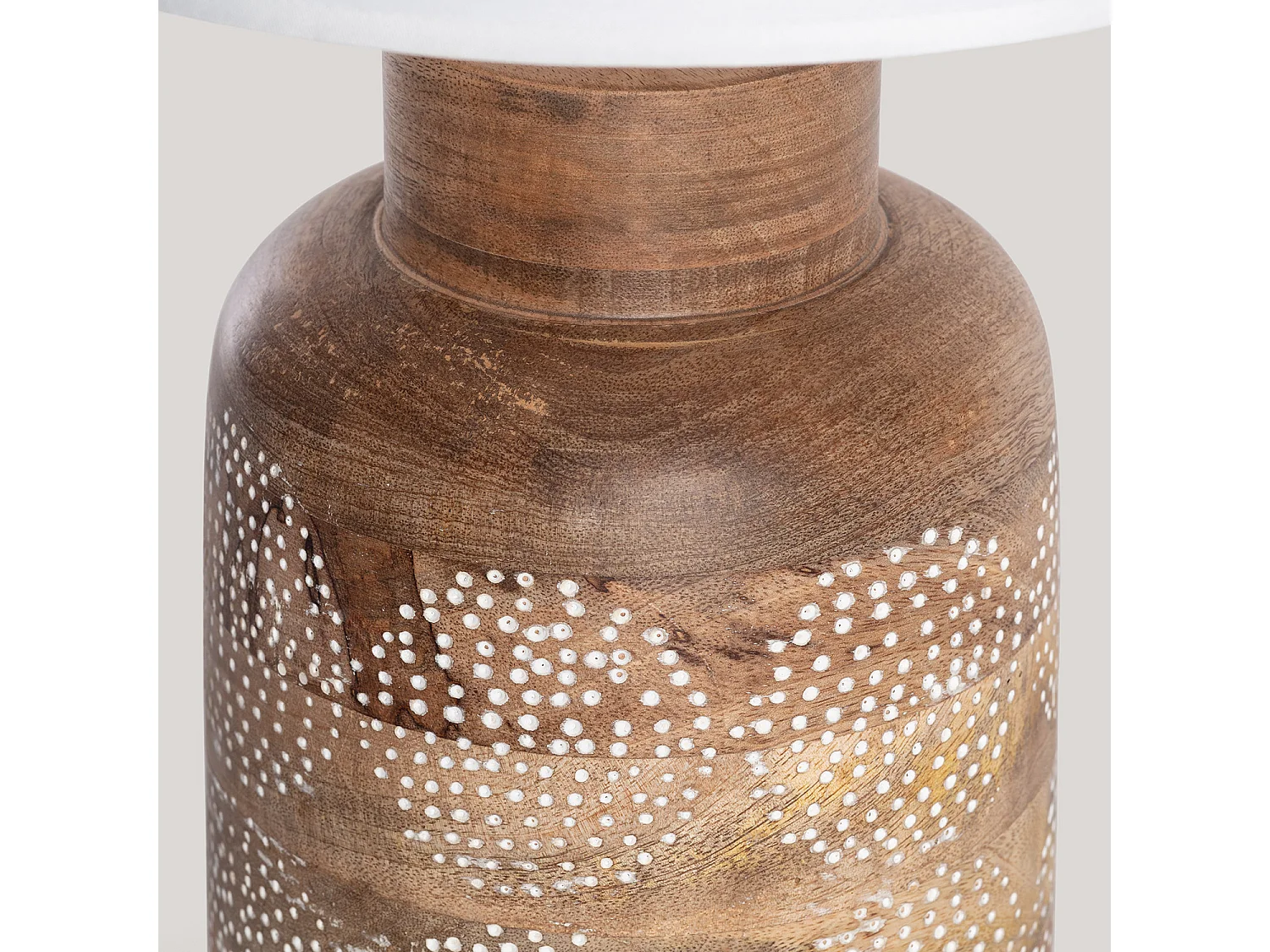 Lampe à Poser Bois Akash ILUZZIA Blanc