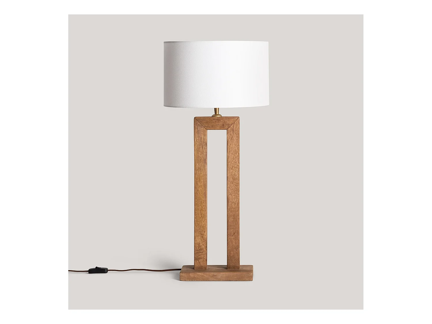 Lampe à Poser Bois Abner Naturel