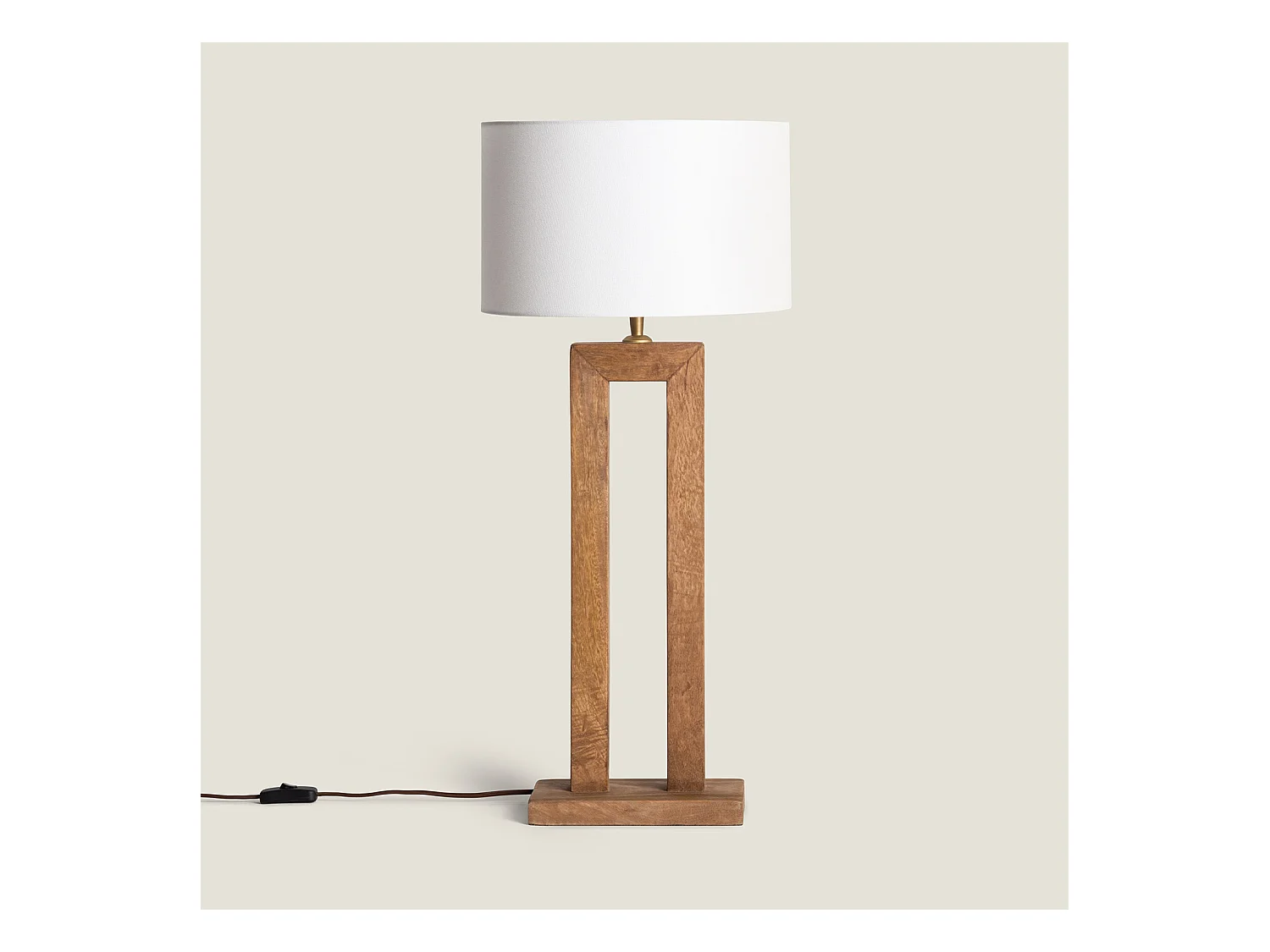 Lampe à Poser Bois Abner Naturel