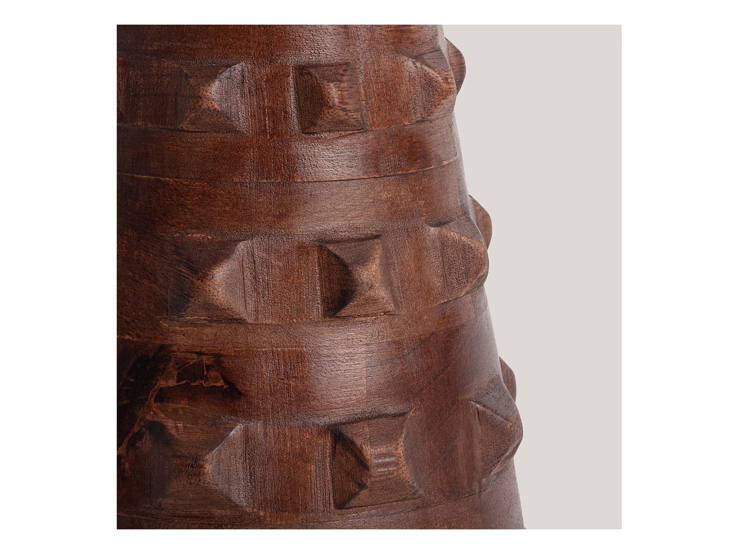 Lámpara de Mesa Madera Samesh ILUZZIA Blanco