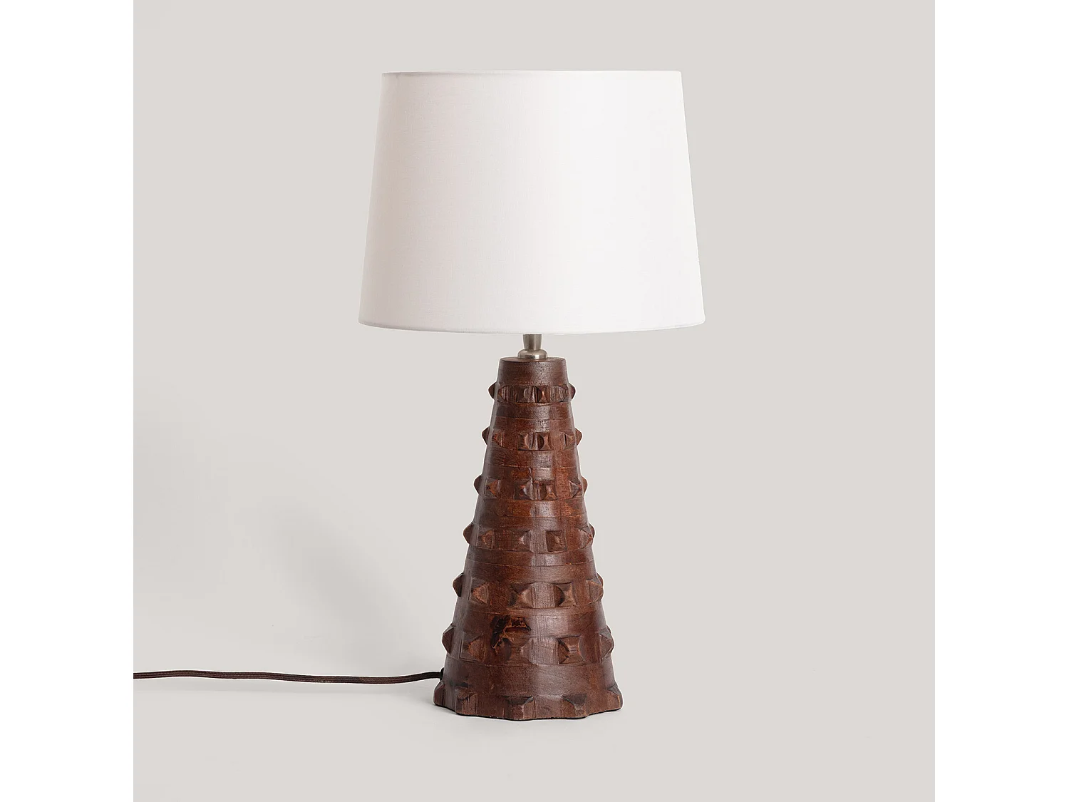 Lampe à Poser Bois Samesh ILUZZIA Blanc