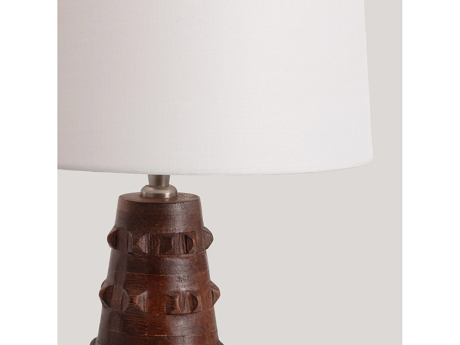 Lampe à Poser Bois Samesh ILUZZIA Blanc