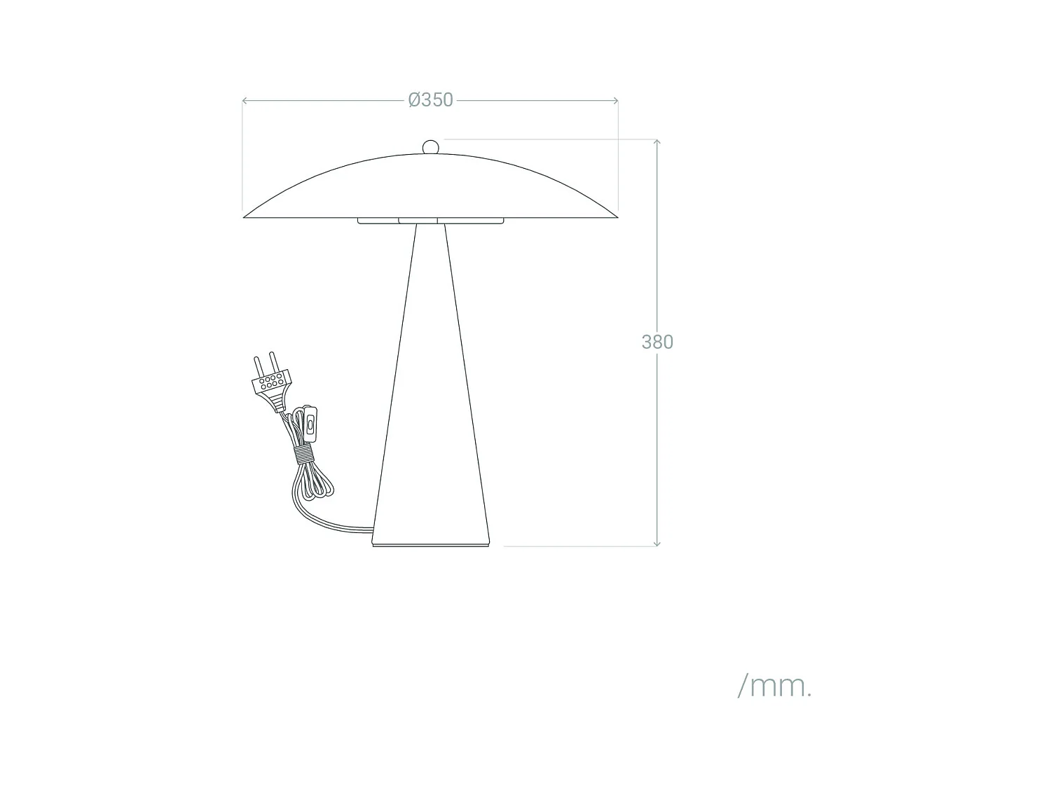 Lámpara de Mesa Metal Irmah Beige