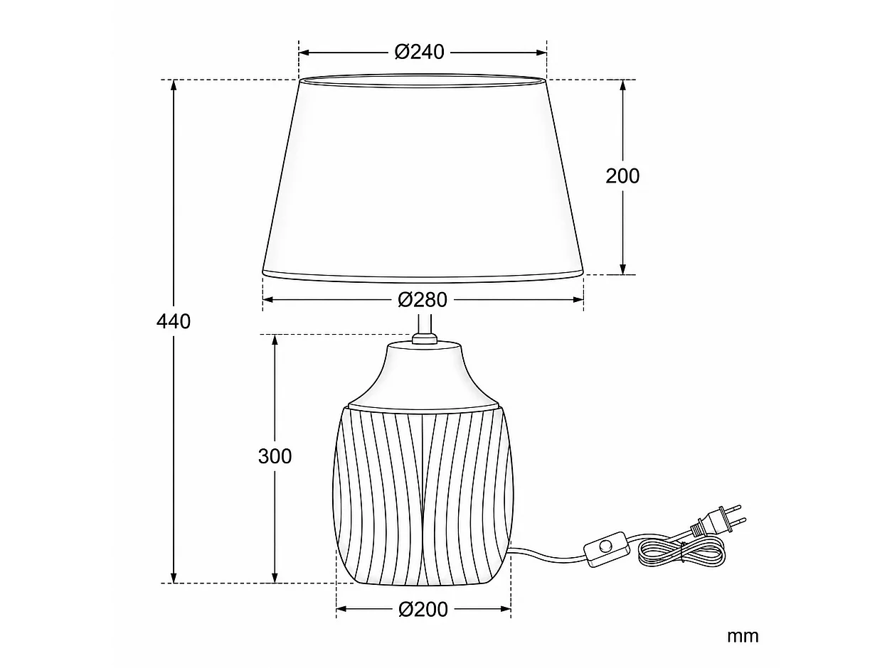 Lampada da Tavolo Legno Tanmay ILUZZIA Bianco