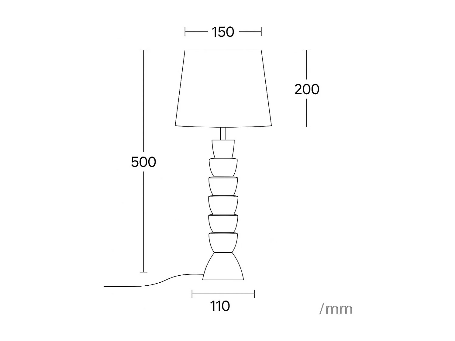 Lampe à Poser Résine Darian Vert