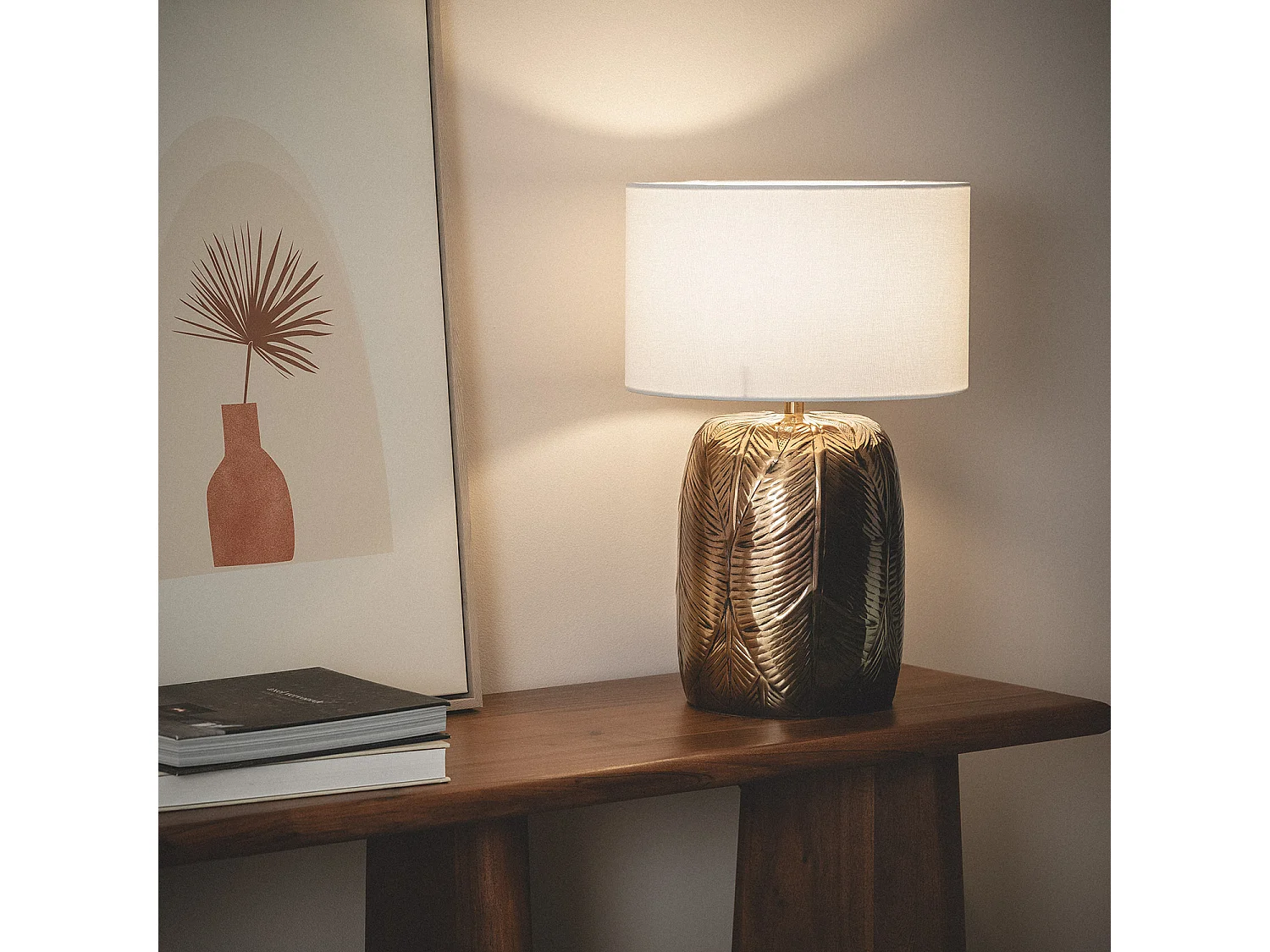 Lampe à Poser Aluminium Sahitya ILUZZIA Blanc