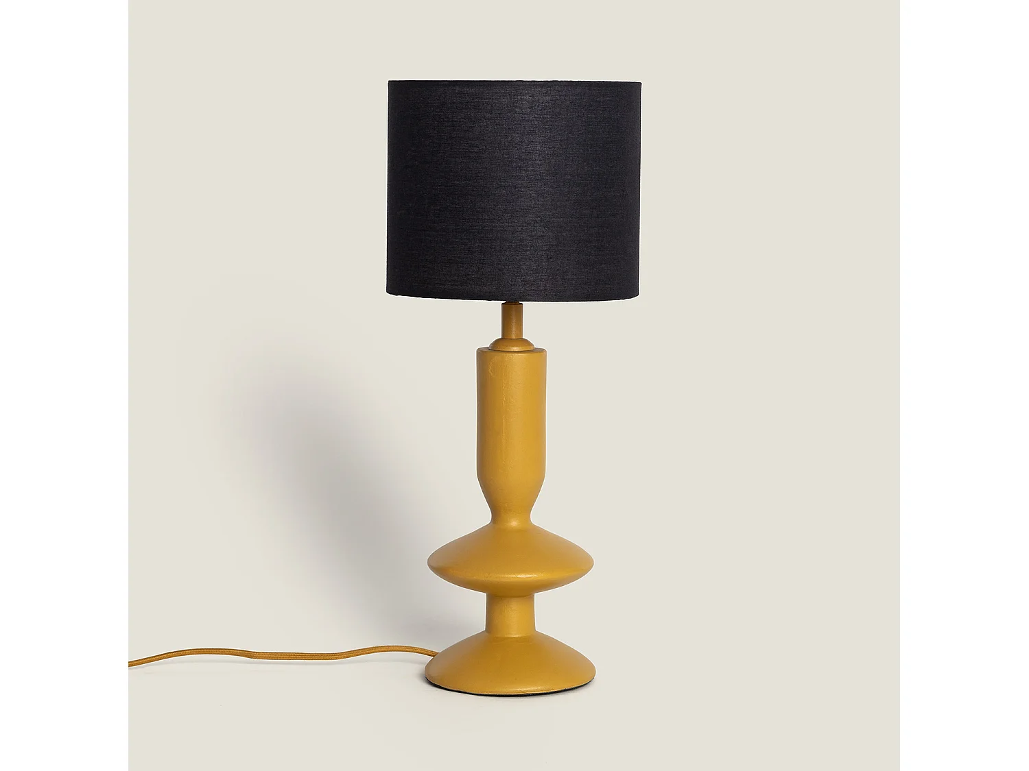 Lampe à Poser Résine Daleth Moutarde