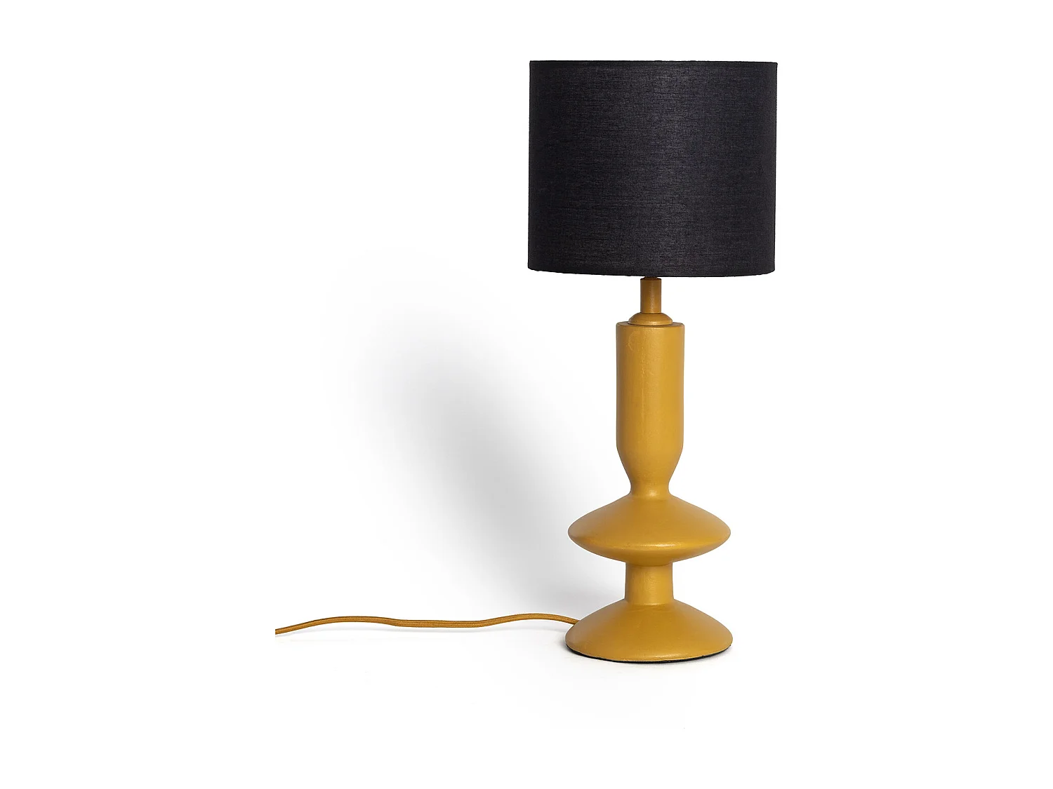 Lámpara de Mesa Resina Tinola Daleth Mostaza