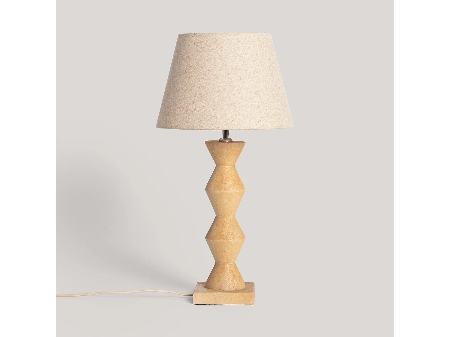 Lampe à Poser Bois Akesh II Blanc