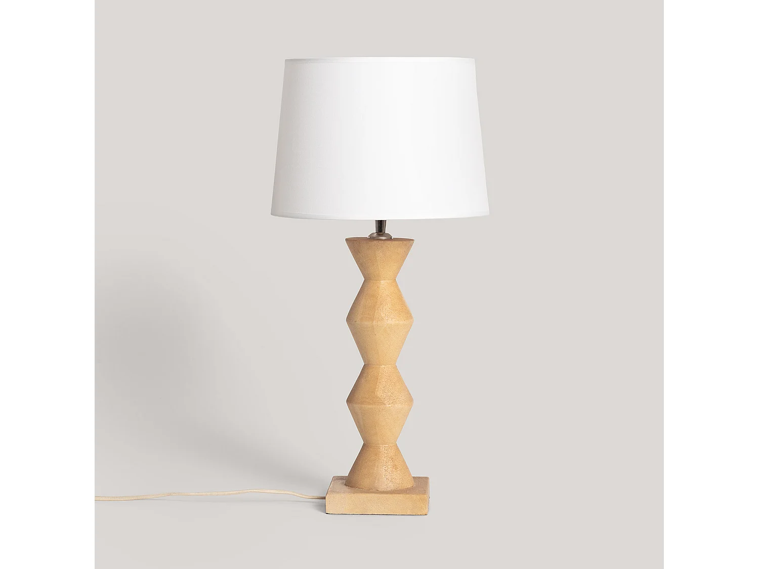 Lampe à Poser Bois Akesh II Blanc