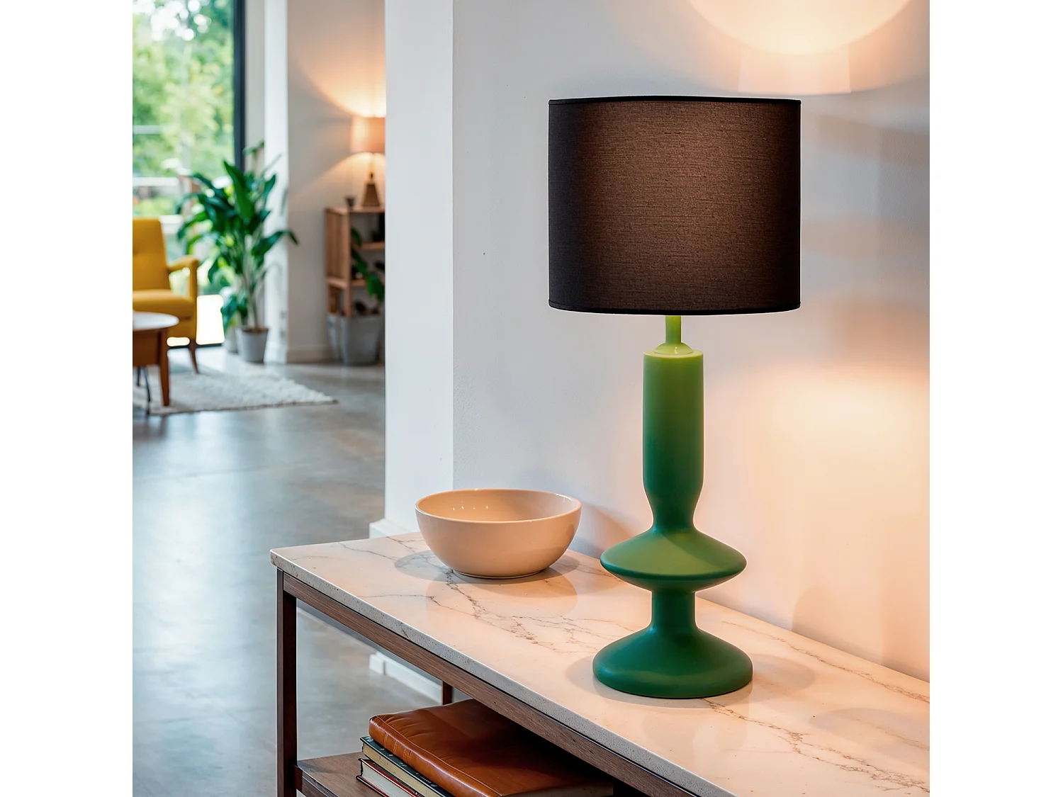 Lampe à Poser Résine Daleth Bleu