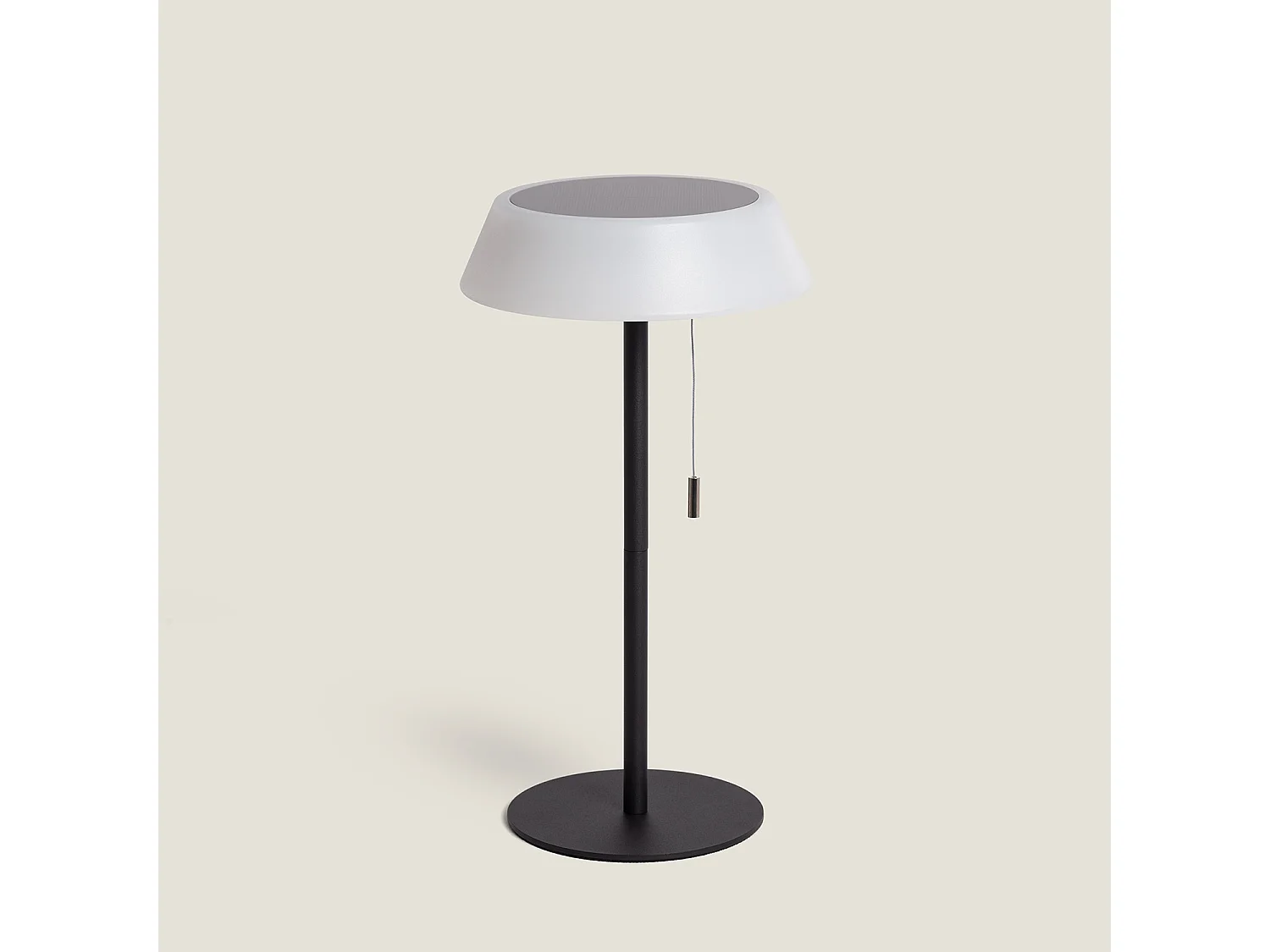 Lampada da Tavolo Solare Esterno LED 1.2W Metallo Aldana Nero