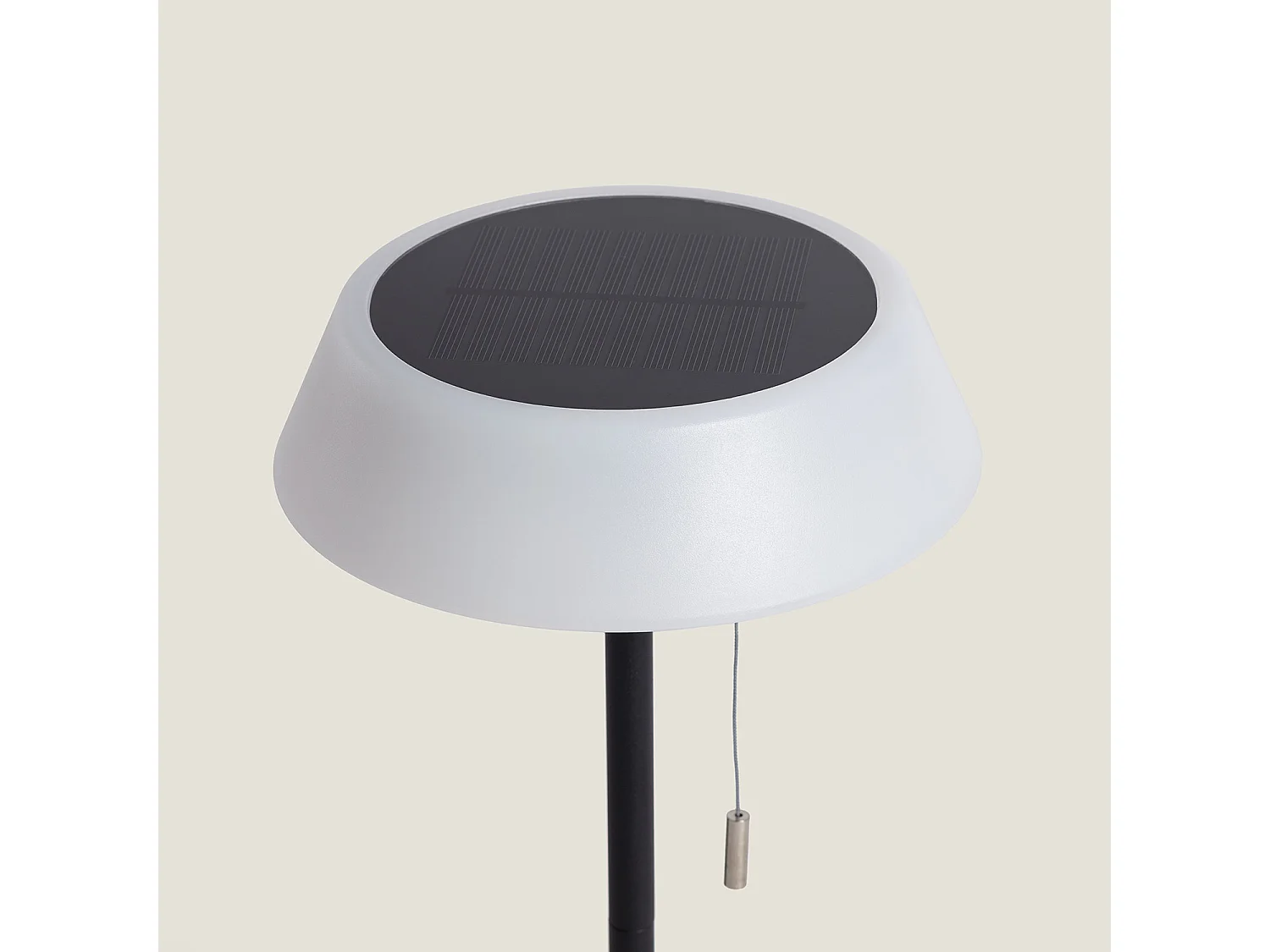 Lampada da Tavolo Solare Esterno LED 1.2W Metallo Aldana Nero