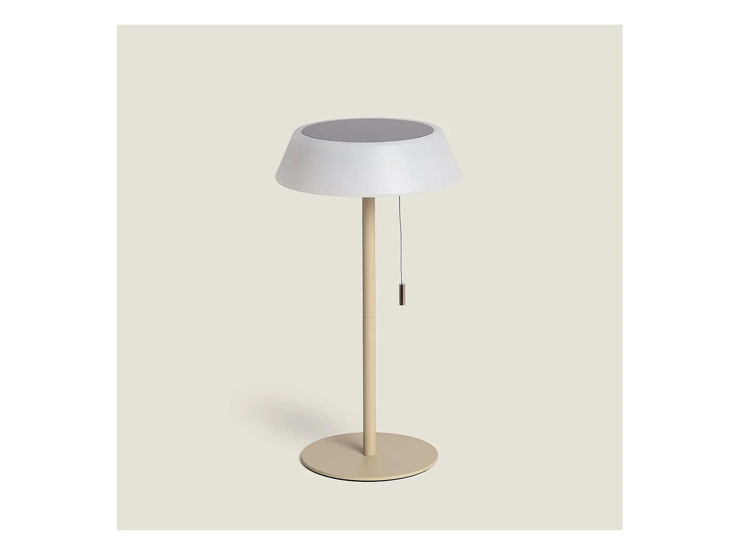 Lampada da Tavolo Solare Esterno LED 1.2W Metallo Aldana Crema