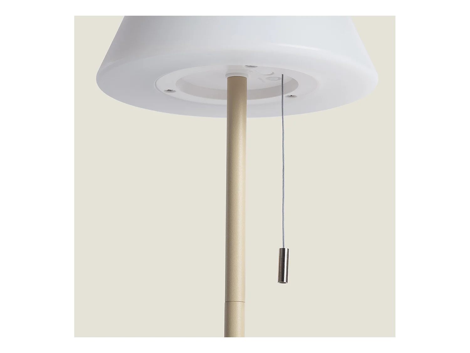 Lampada da Tavolo Solare Esterno LED 1.2W Metallo Aldana Crema