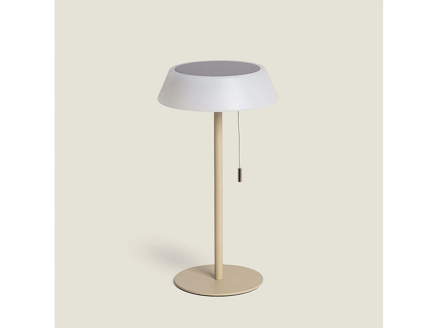 Lampe à Poser Solaire Extérieur LED 1.2W Métal Aldana Crème