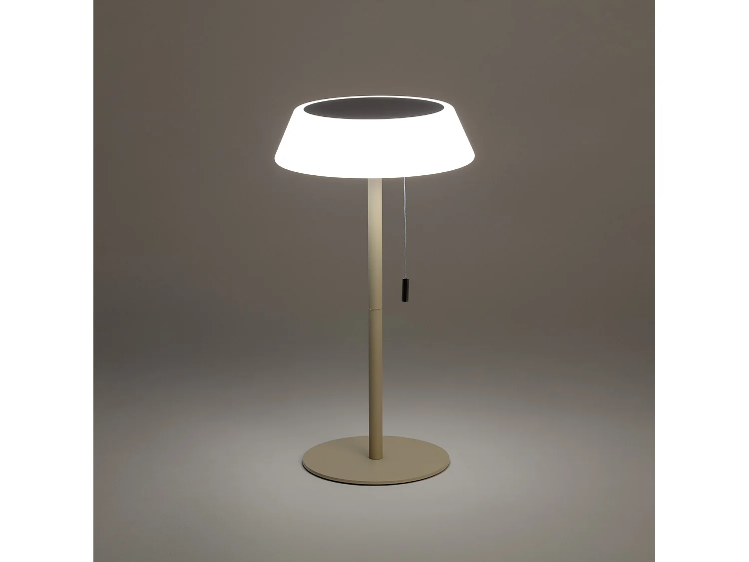 Lampe à Poser Solaire Extérieur LED 1.2W Métal Aldana Crème