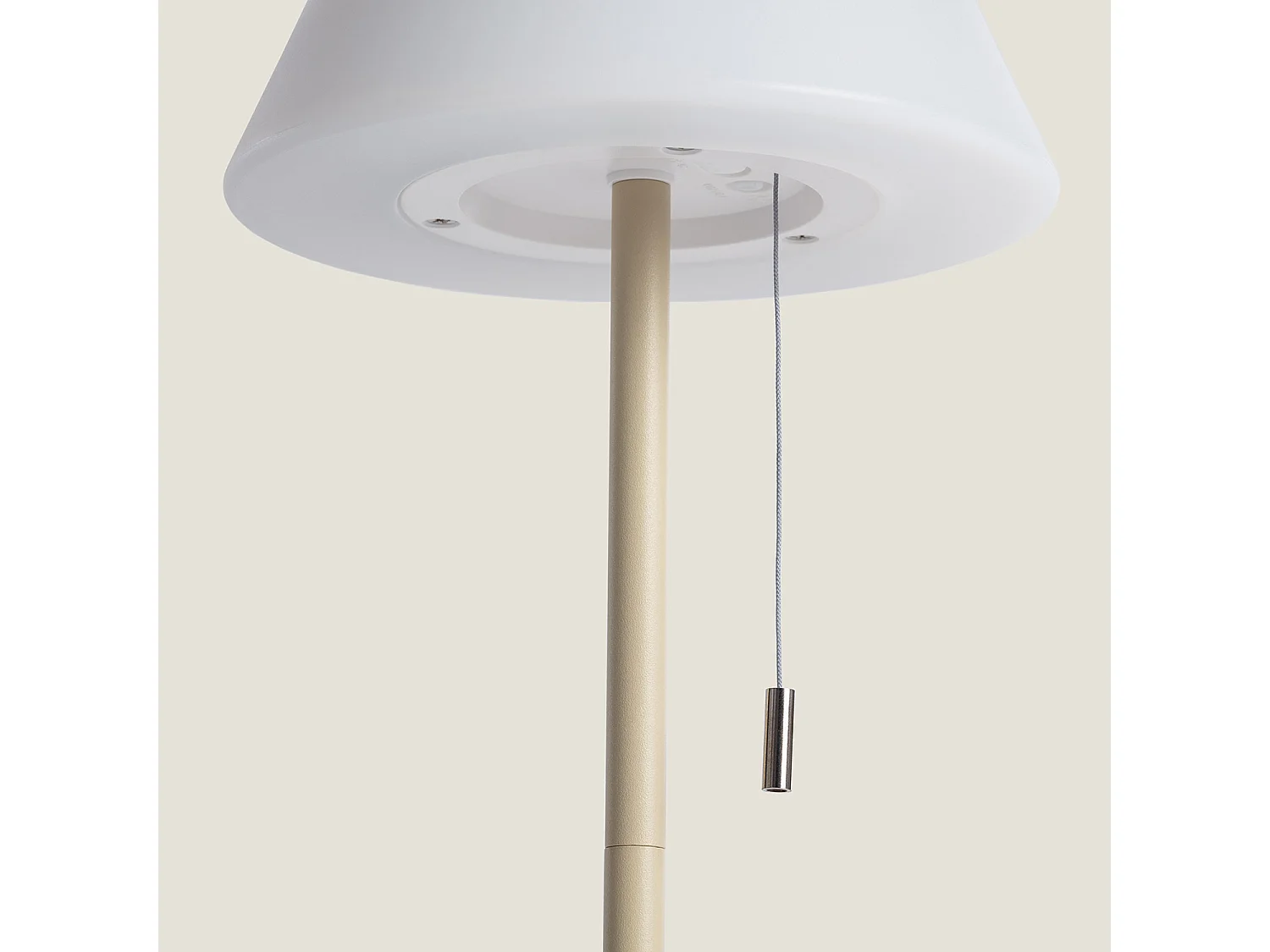 Lampe à Poser Solaire Extérieur LED 1.2W Métal Aldana Crème