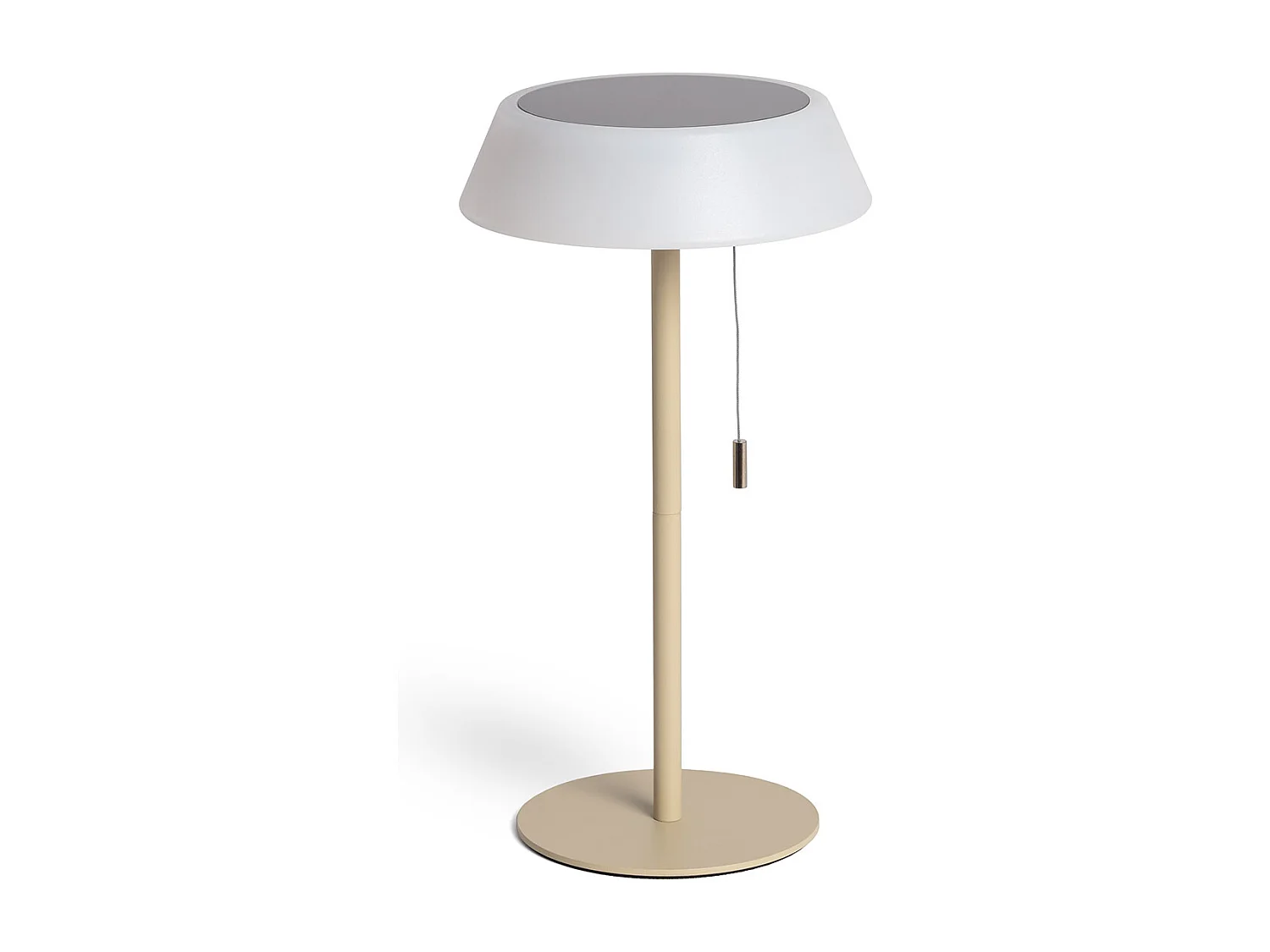 Lampada da Tavolo Solare Esterno LED 1.2W Metallo Aldana Crema