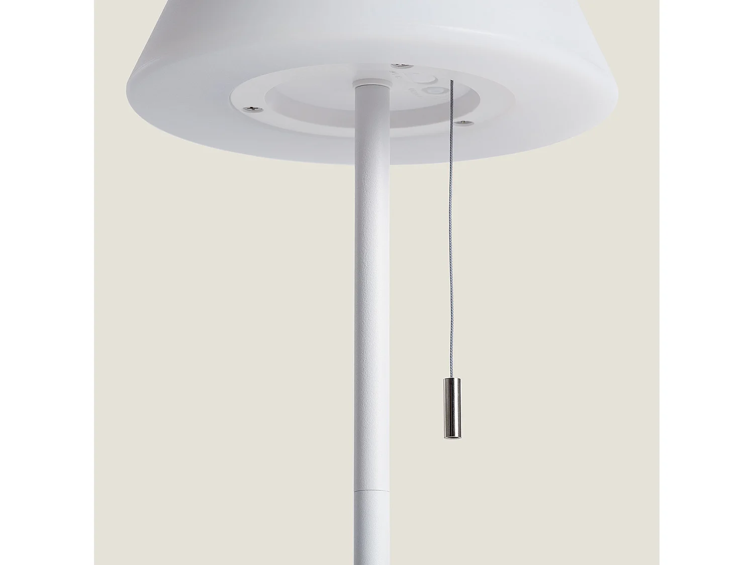 Lampada da Tavolo Solare Esterno LED 1.2W Metallo Aldana Bianco