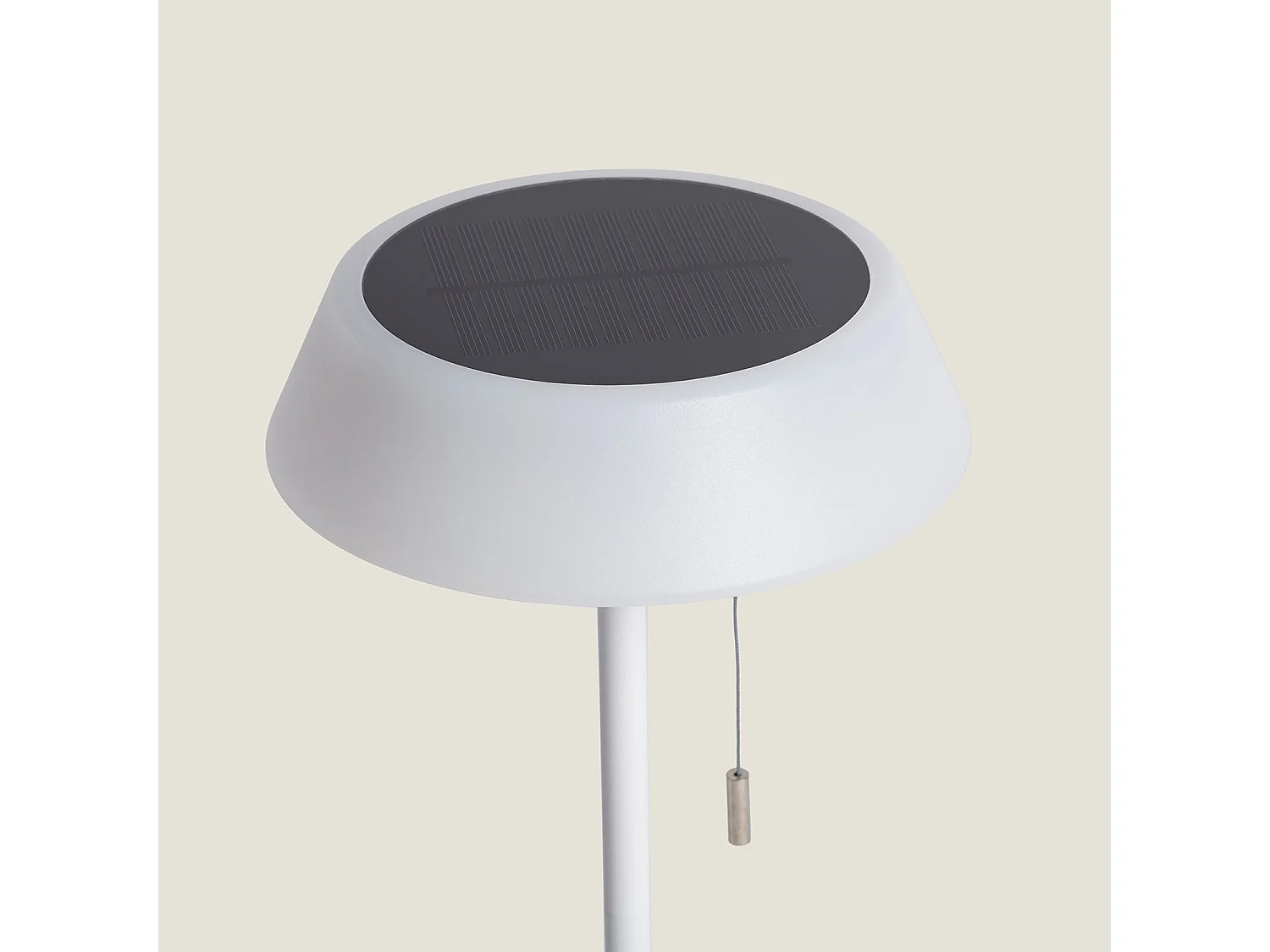 Lampe à Poser Solaire Extérieur LED 1.2W Métal Aldana Blanc