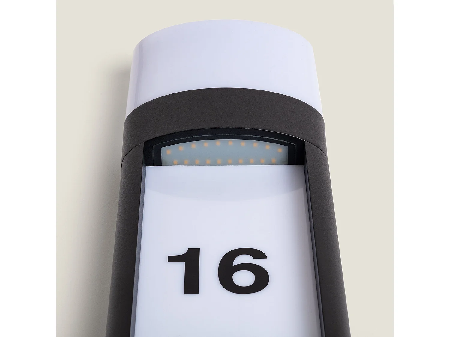 Balise Extérieure LE 10W en Saillie sur Pied 50cm Aluminium pour Numérotation Domicile Mulhan Noir