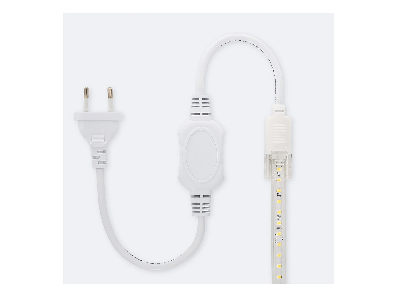 Tira LED Regulable 220V SMD 120 LED/m Color 7.5W/m Ancho 12mm Corte 20cm IP65 a Medida Azul 4 m