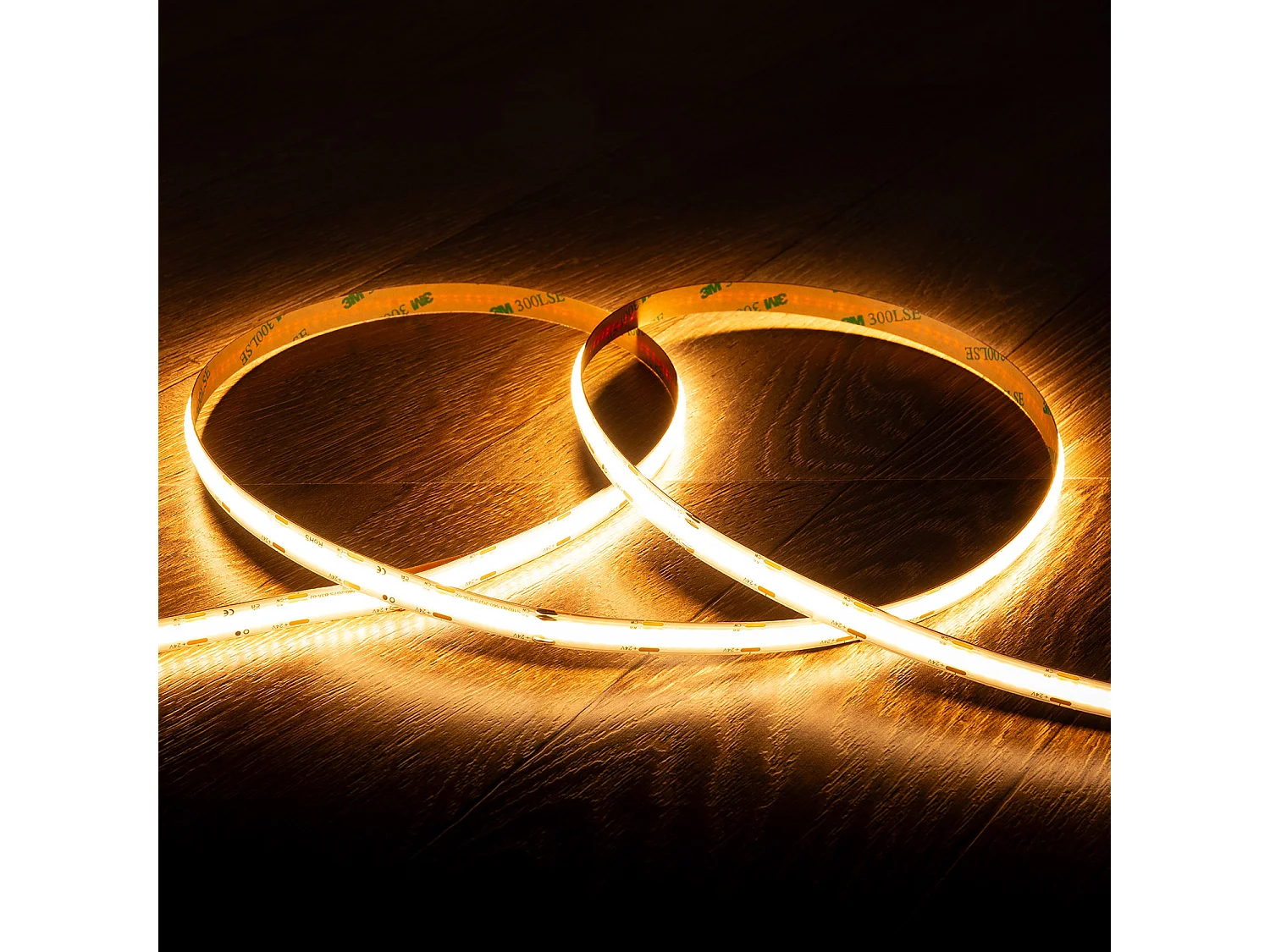 Ruban LED 24V COB CCT 560 LED/m 5m 10W/m 900lm/m Largeur 10mm Coupe 2.5cm IP20 CRI90 2700K - 4000K - 6000K CCT