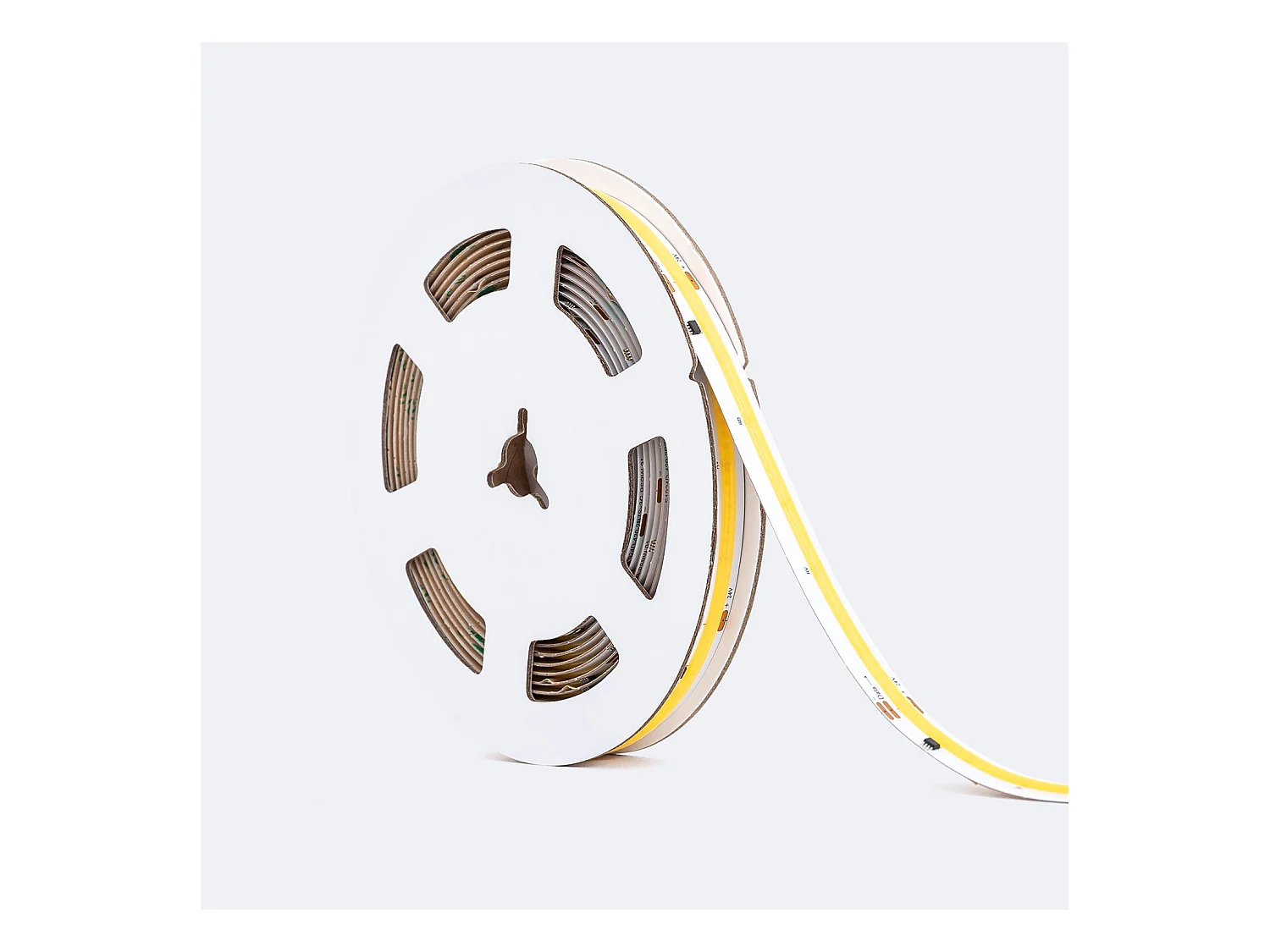 Tira LED Digital SPI 24V Monocolor COB 420 LED/m 5m Ancho 10mm Corte 10cm IP20 CRI90 2700K Blanco Cálido