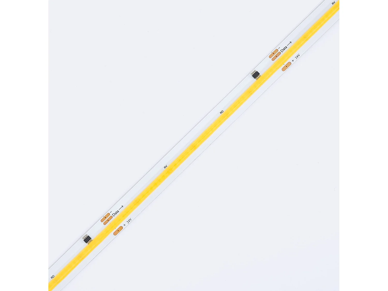 Tira LED Digital SPI 24V Monocolor COB 420 LED/m 5m Ancho 10mm Corte 10cm IP20 CRI90 2700K Blanco Cálido