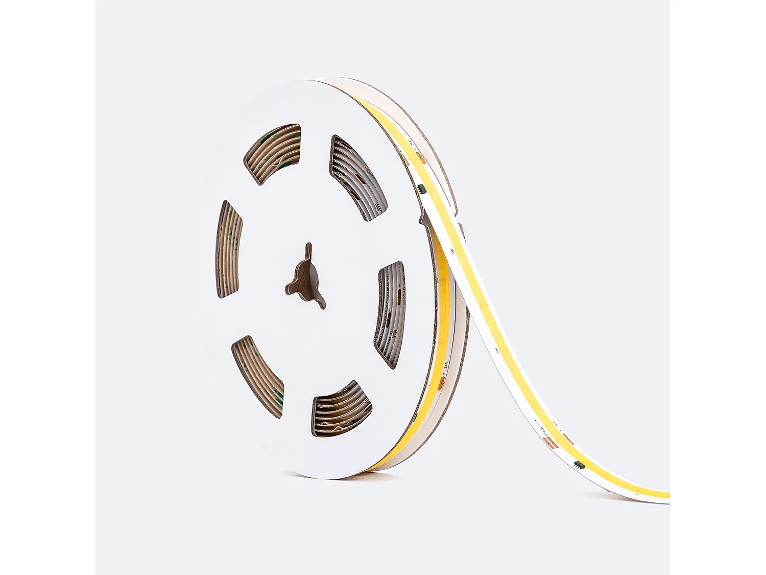 Tira LED Digital SPI 24V Monocolor COB 420 LED/m 5m Ancho 10mm Corte 10cm IP20 CRI90 2700K Blanco Cálido