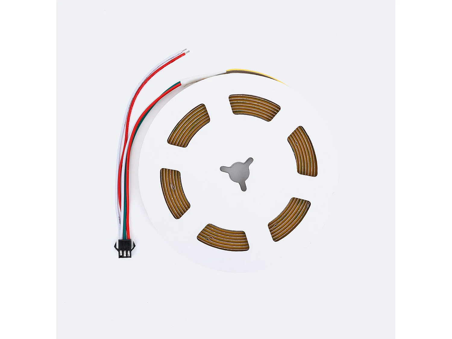 Tira LED Digital SPI 24V Monocolor COB 420 LED/m 5m Ancho 10mm Corte 10cm IP20 CRI90 2700K Blanco Cálido