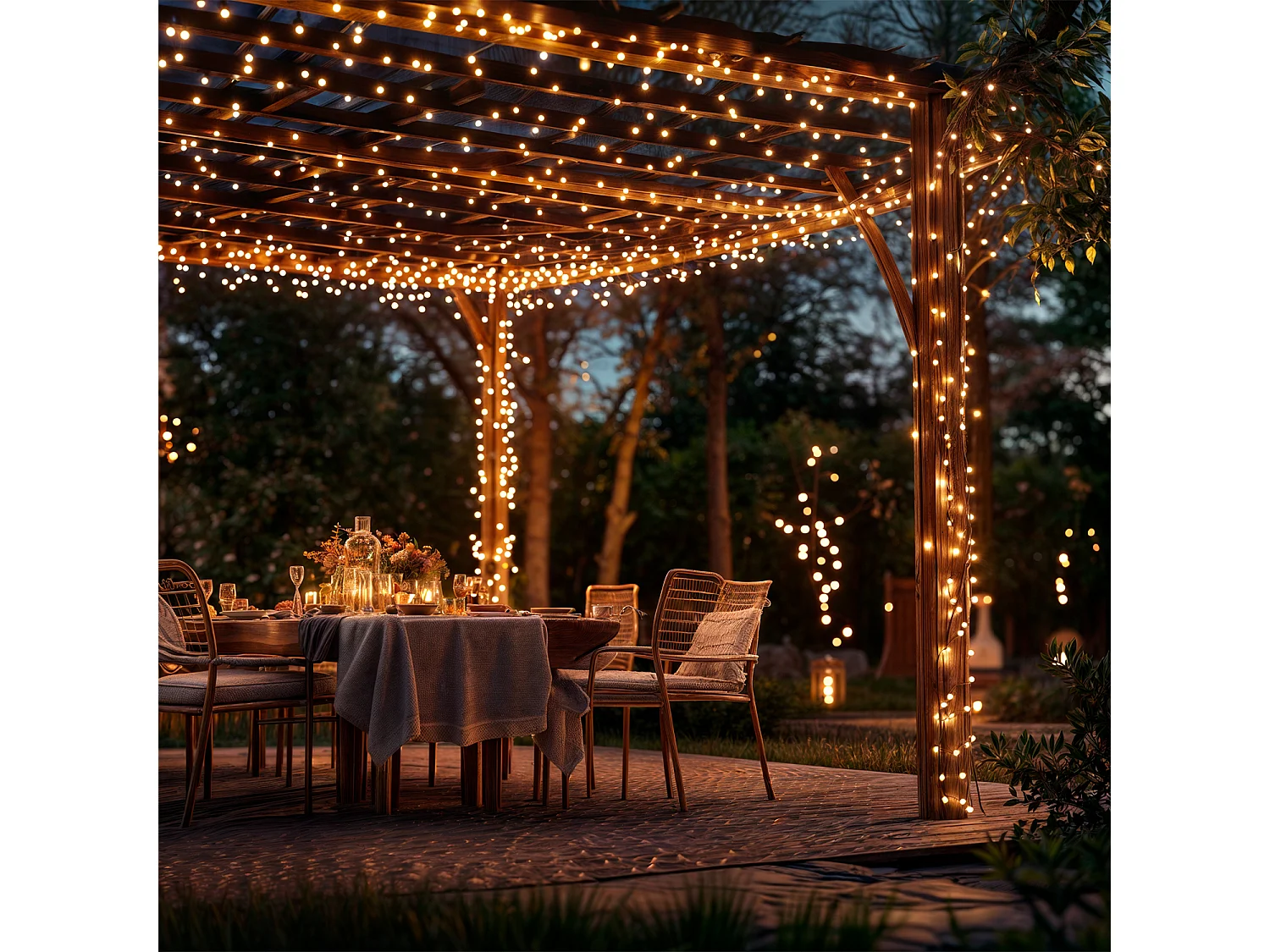 Guirlande Extérieure 100LEDs 12 VAC Easyfit 12m 3000K Blanc chaud