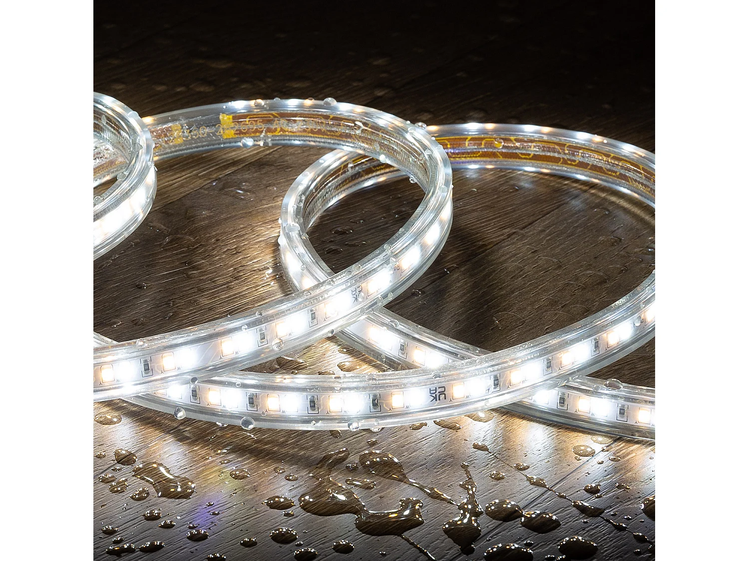 Ruban LED CCT 220V 120 LED/m 10W/m 900lm/m Largeur 14mm Coupe 100cm IP65 Sur mesure 30 m