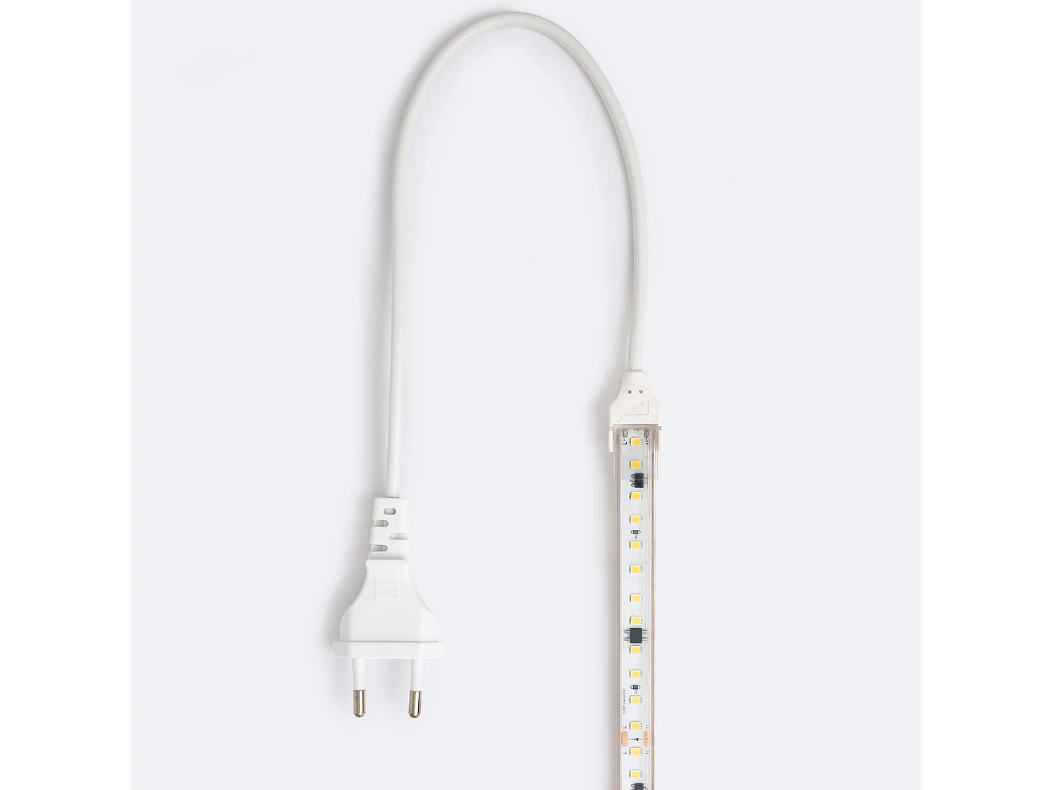 Ruban LED Dimmable 220V SMD Auto-redressement 120 LED/m 17W/m 2040lm/m SILICONE FLEX IC2 Largeur 12mm Coupe 10cm IP65 Sur mesure 4000K Blanc neutre 5 m