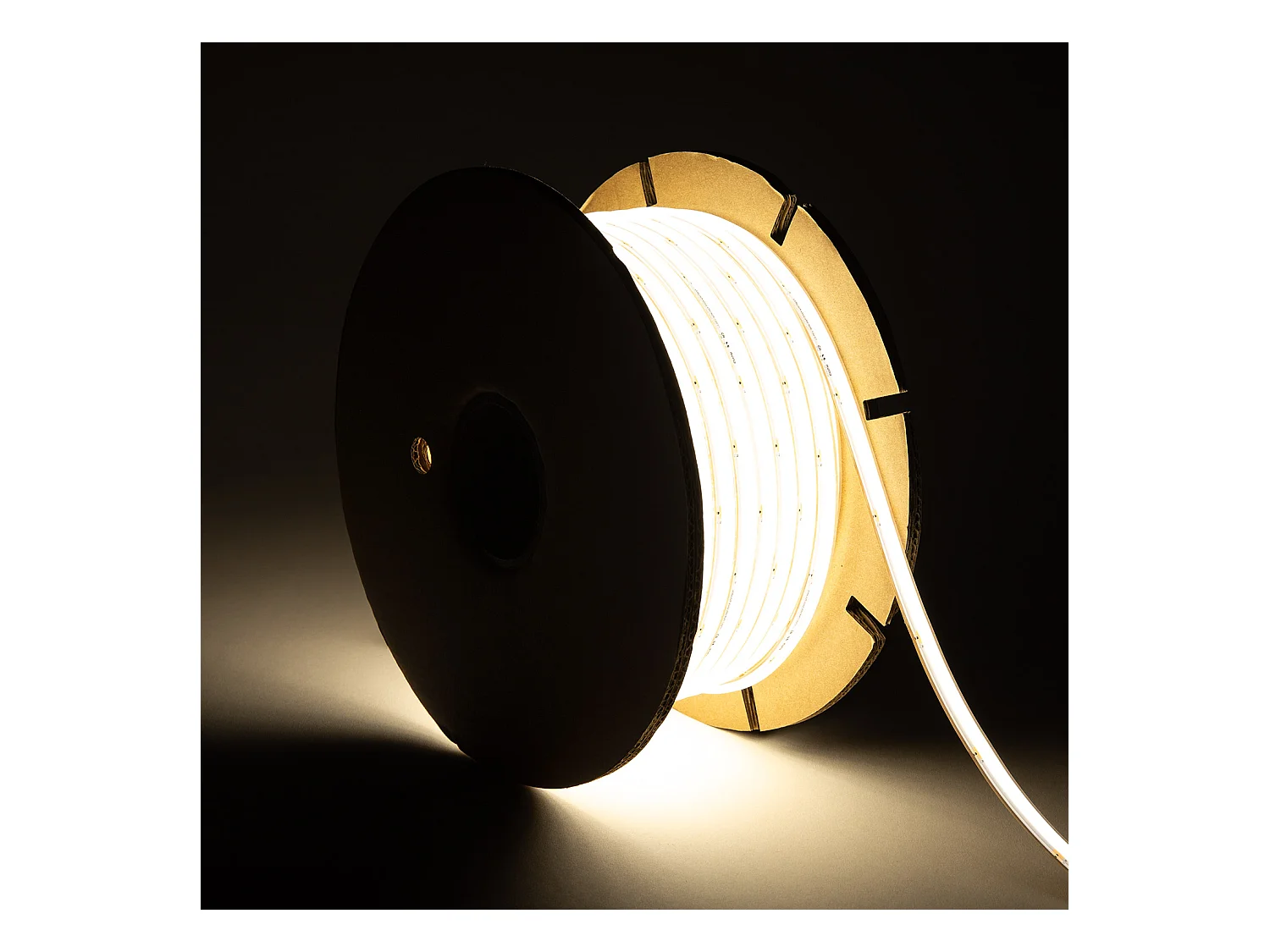 Ruban LED Dimmable 220V WCOB Auto-redressement 260 LED/m BOBINE 50m 15W/m 1350lm/m SILICONE FLEX Largeur 10mm IP65 Coupe 5cm 4000K Blanc neutre