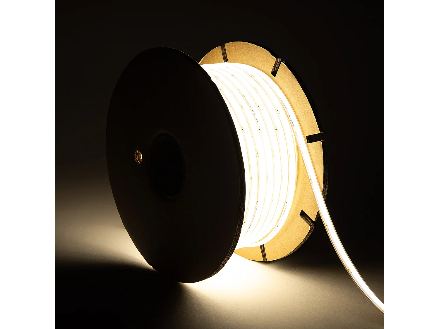 Ruban LED Dimmable 220V WCOB Auto-redressement 260 LED/m BOBINE 50m 15W/m 1350lm/m SILICONE FLEX Largeur 10mm IP65 Coupe 5cm 4000K Blanc neutre