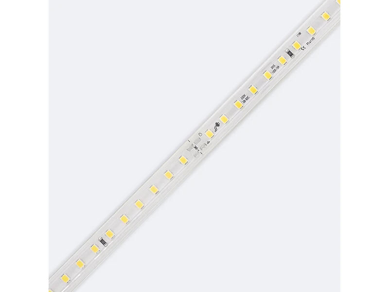Tira LED Regulable 220V SMD 120 LED/m Color 8.5W/m Ancho 12mm Corte 20cm IP65 a Medida Verde 25 m