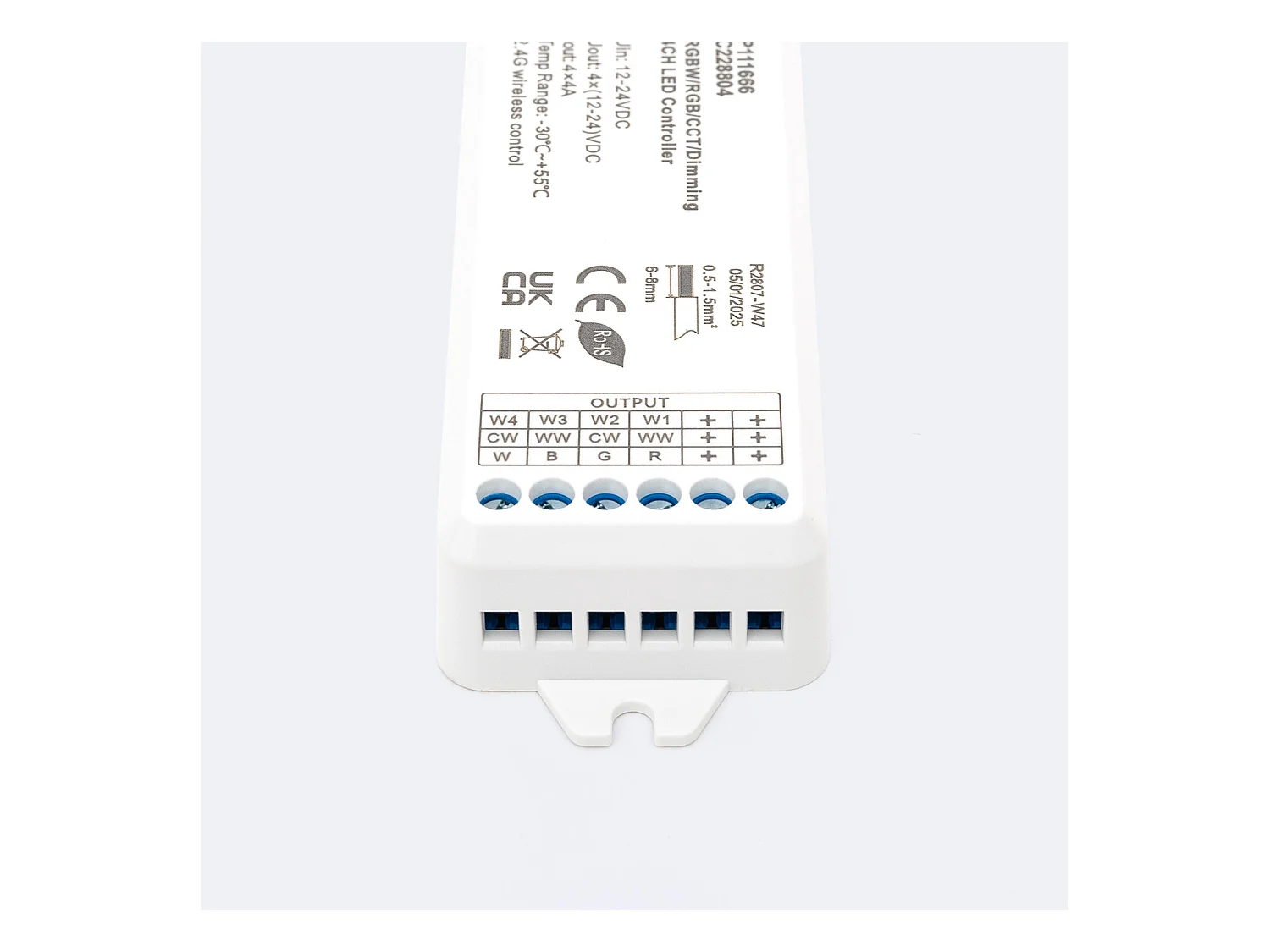 Controlador Regulador LED 12/24V DC para Tira LED Monocolor/CCT/RGB/RGBW compatible con Mando RF Monocolor / CCT / RGB / RGBW