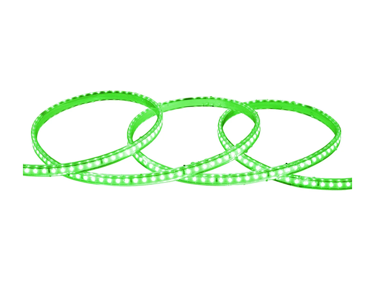 Striscia LED Regolabile 220V SMD 120 LED/m Color 8.5W/m Larga 12mm Taglio 20cm IP65 Verde 1 m