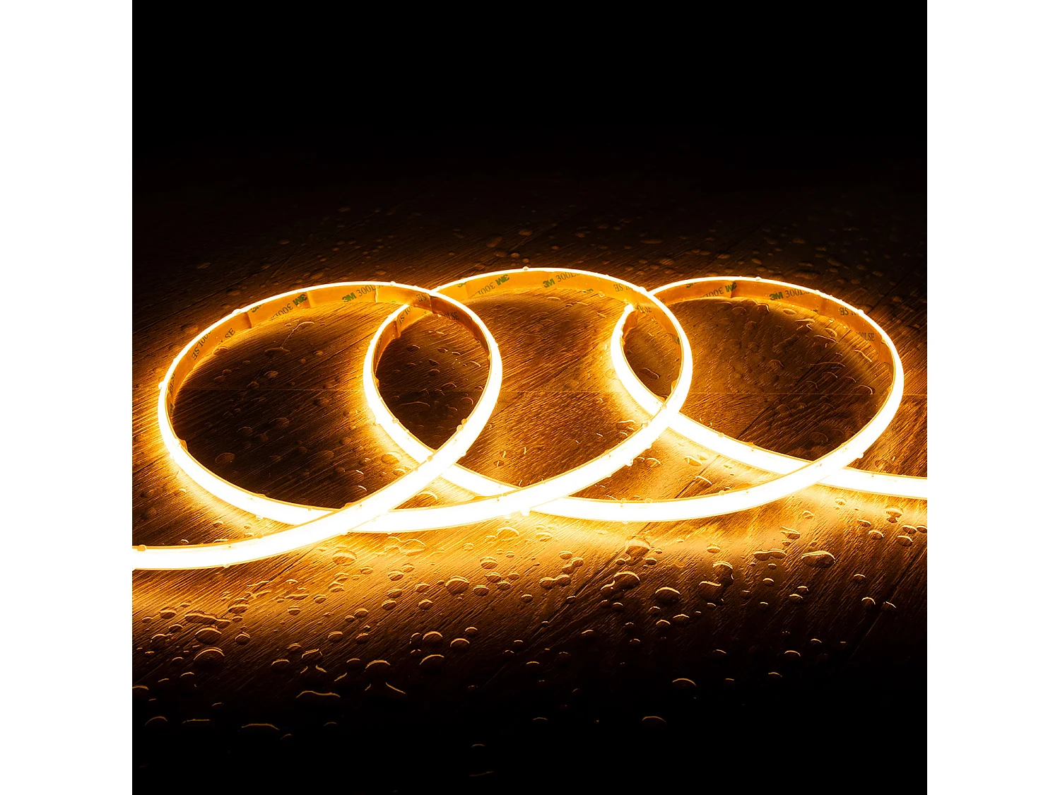 Ruban LED Dimmable 220V WCOB Auto-redressement 260 LED/m 15W/m 1350lm/m SILICONE FLEX Largeur 10mm IP65 Coupe 5cm Sur mesure 2700K Blanc chaud 1 m