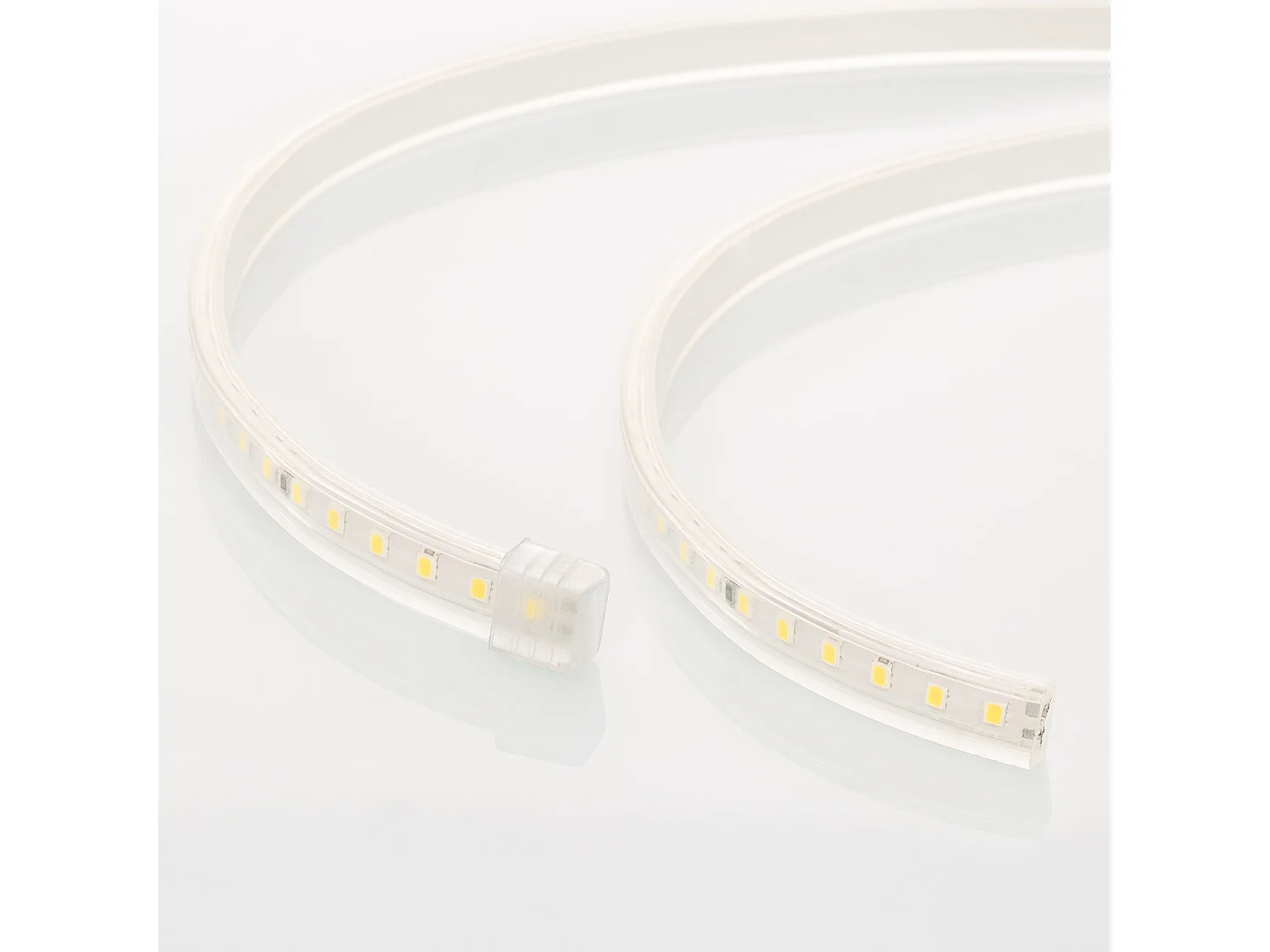 Tira LED Regulable 220V SMD 120 LED/m Color 7.5W/m Ancho 12mm Corte 20cm IP65 a Medida Rojo 3 m