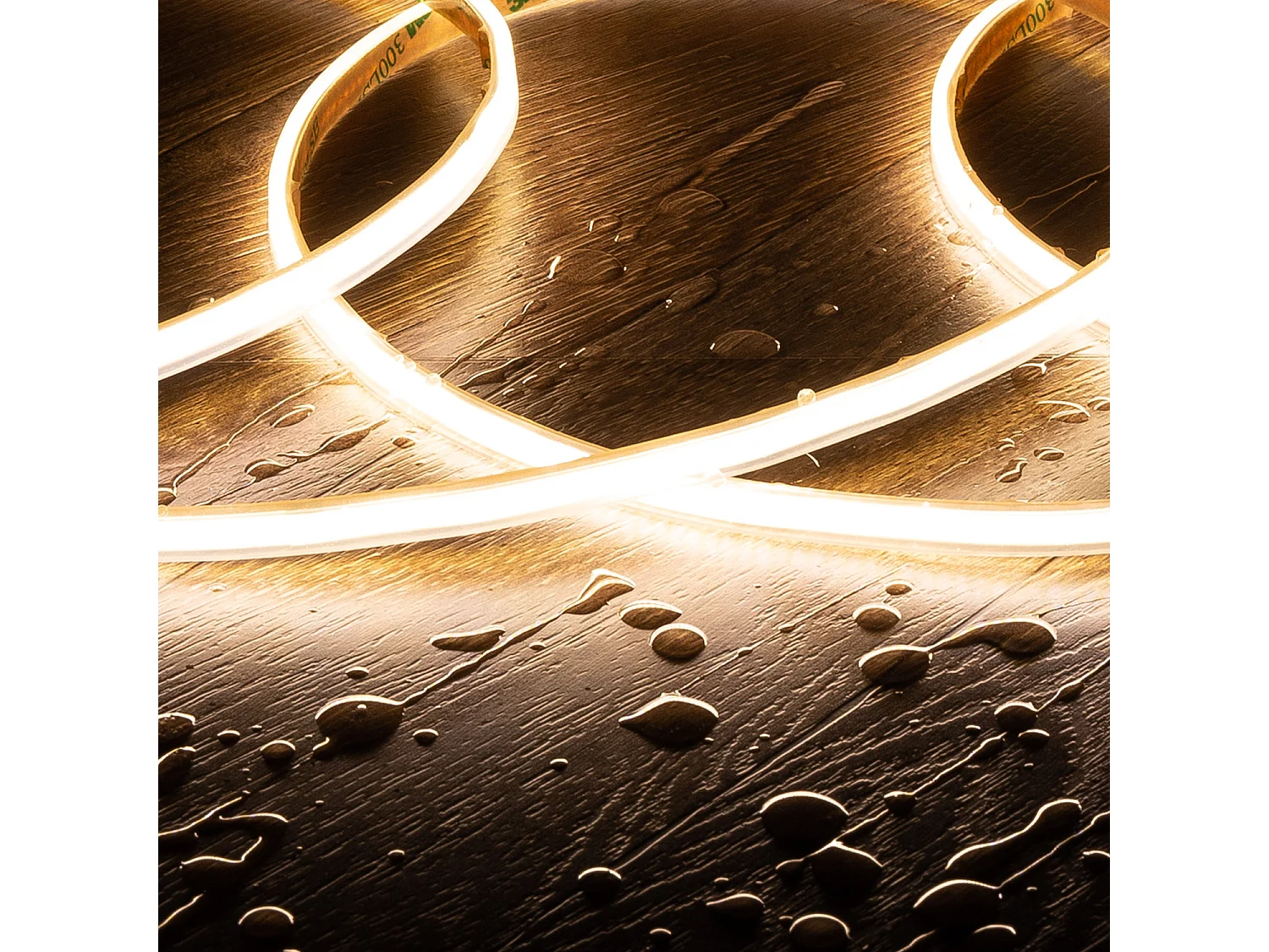 Ruban LED Dimmable 220V COB Auto-redressement 480 LED/m BOBINE 20m 12W/m 900lm/m Super Étroite Largeur 6.5mm Coupe 10cm IP65 2700K Blanc chaud