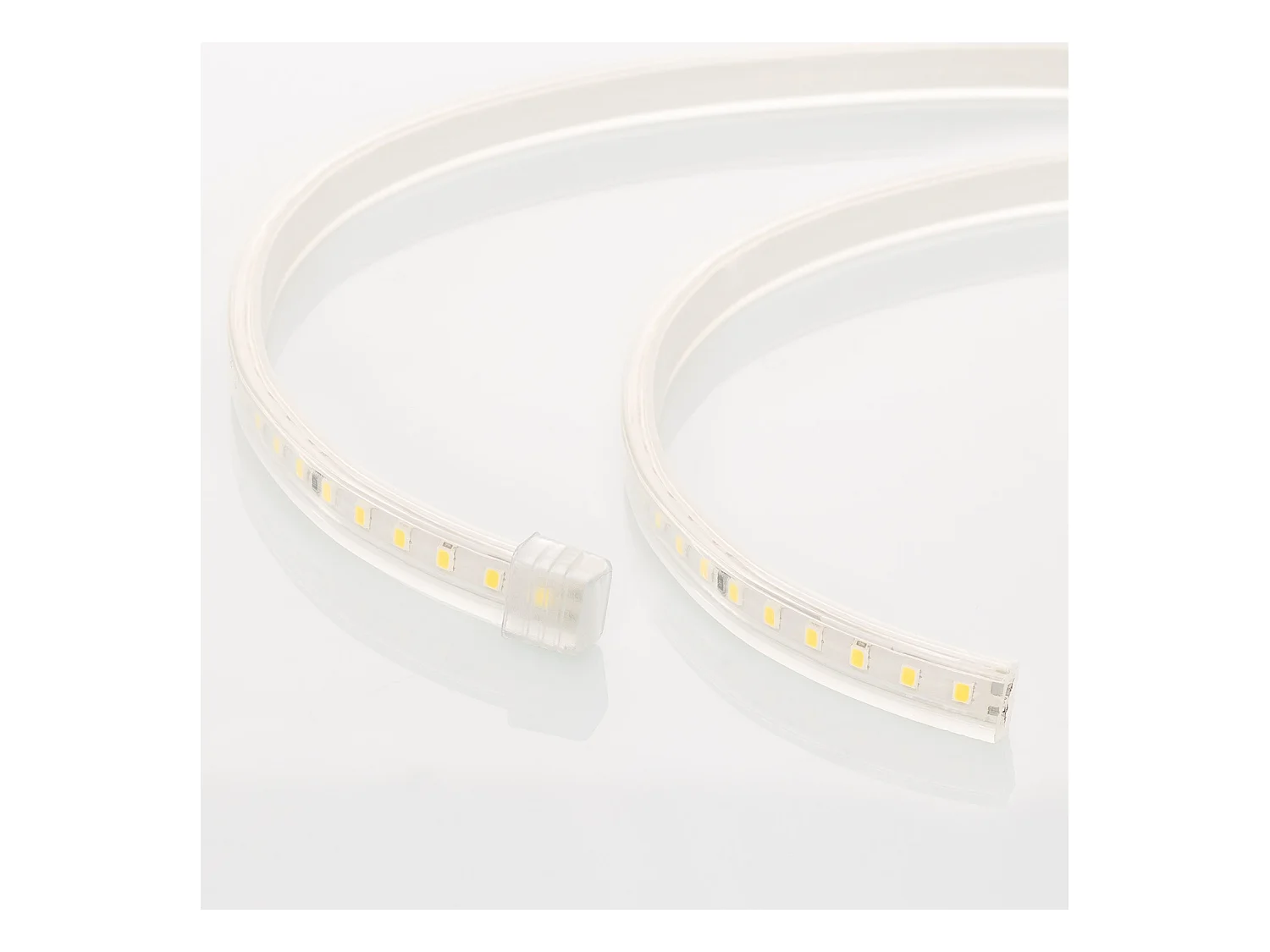 Tira LED Regulable 220V SMD 120 LED/m Color 7.5W/m Ancho 12mm Corte 20cm IP65 a Medida Rojo 50 m