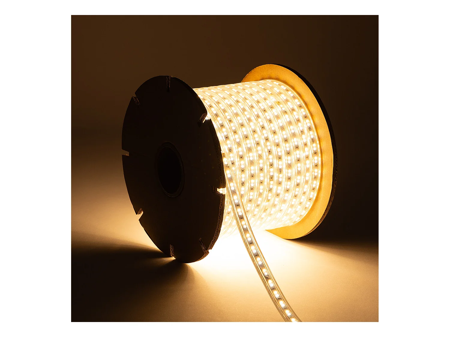 Tira LED CCT 220V 120 LED/m BOBINA 50m 10W/m 900lm/m Ancho 14mm Corte 100cm IP65 CCT (2700K - 4000K - 6500K)