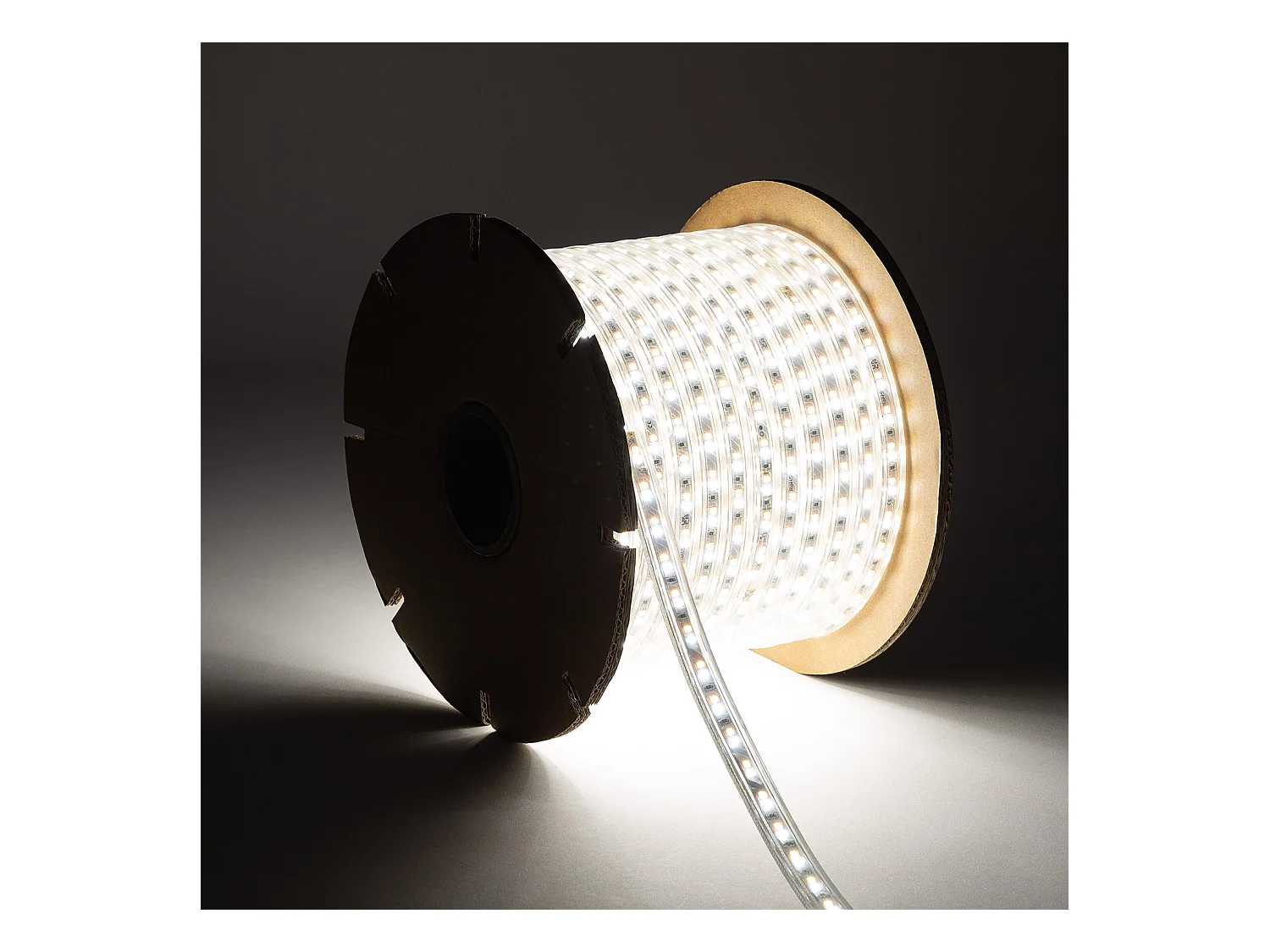 Tira LED CCT 220V 120 LED/m BOBINA 50m 10W/m 900lm/m Ancho 14mm Corte 100cm IP65 CCT (2700K - 4000K - 6500K)