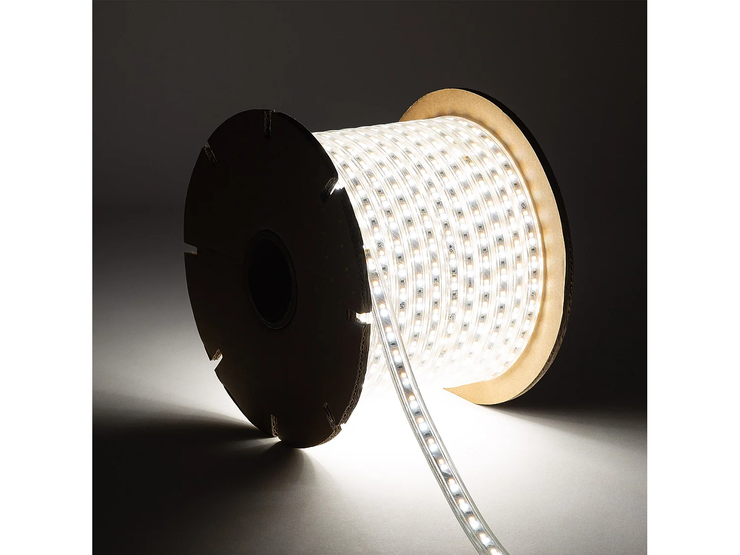 Ruban LED CCT 220V 120 LED/m BOBINE 50m 10W/m 900lm/m Largeur 14mm Coupe 100cm IP65 CCT (2700K - 4000K - 6500K)