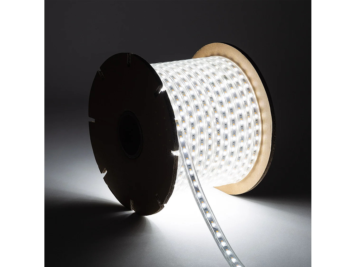 Ruban LED CCT 220V 120 LED/m BOBINE 50m 10W/m 900lm/m Largeur 14mm Coupe 100cm IP65 CCT (2700K - 4000K - 6500K)