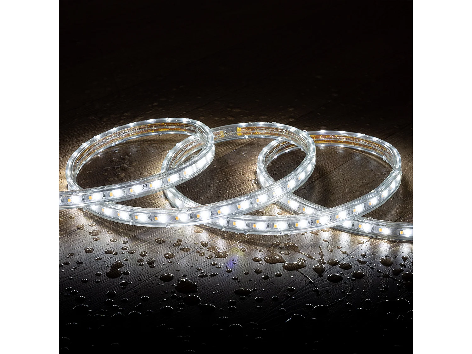 Ruban LED CCT 220V 120 LED/m BOBINE 50m 10W/m 900lm/m Largeur 14mm Coupe 100cm IP65 CCT (2700K - 4000K - 6500K)